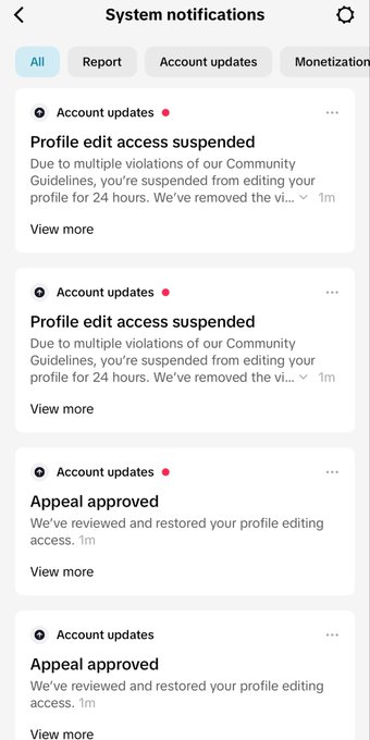 someone is trying to get my TikTok taken down https://t.co/ZBIYfApFMN