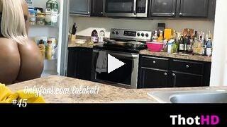 Lala Koi Bottomless Ass Kitchen ONLY FANS